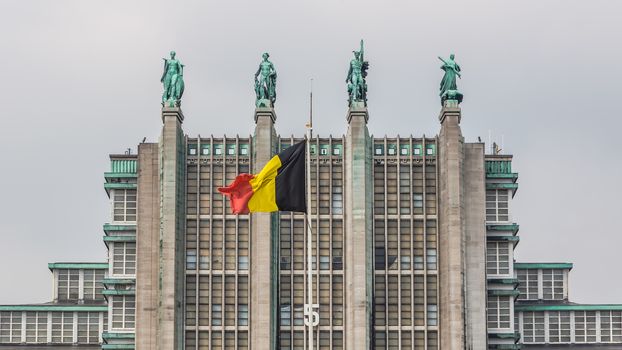 Pavilion no 5 of Brussels Expo, taken on May 2, 2013. Complex has 12 exhibition halls including 5 which date back to the 1935 World Expo, with a surface area of 3,000 to 13,000 m².