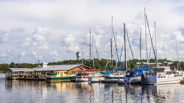 Marina in Karlskrona, capable to handle large yacht size boats and has mooring for boats with a maximum length of 30.00 m and a maximum draught of 5.00 m.