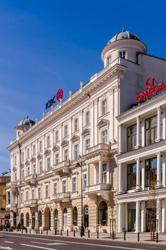 Griffin House on the Three Crosses Square in Warsaw, in the heart of the city. Beautiful Neo-Renaissance tenement built in 1886 nowadays serves as a prestigious office building.