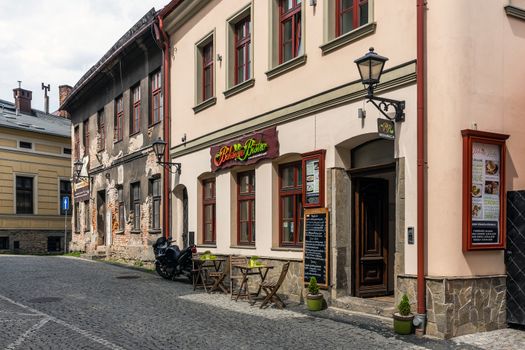 Old Town view in Bielsko-Biala, city at the foot of Beskidy mountain-chain, main administrative and industrial center in southern part of the Silesian Voivodship.