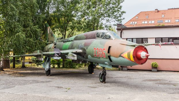 Withdrawn from service fighter-bomber SU22 used for educational purposes in technical school in Sosnowiec. Produced in USSR aircraft is still used in Polish Army







Withdrawn from service fighter-bomber SU22 used for educational purposes in technical school.
