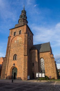 St.Maria's Church in Ystad, Scania region, Sweden. The church dates from 13th century when it was built in the Romanesque architectural style.