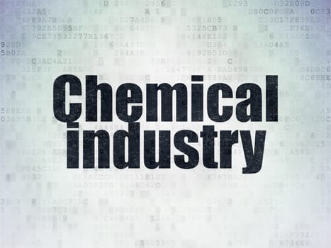 Manufacuring concept: Painted black word Chemical Industry on Digital Paper background