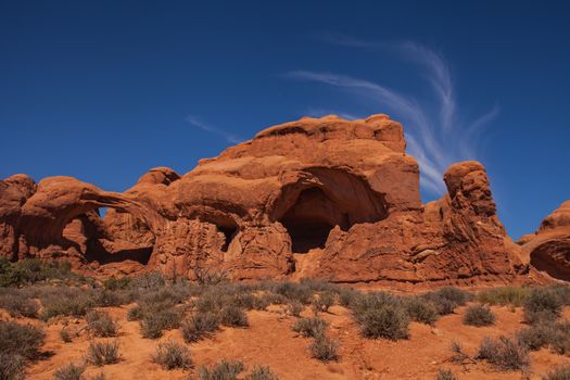 Double Arch, Arches National Park. Utah. USA