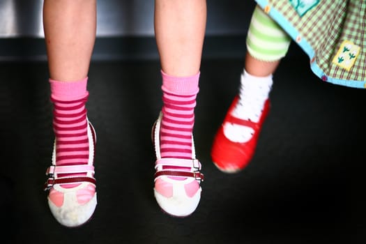 Legs of cute girl child