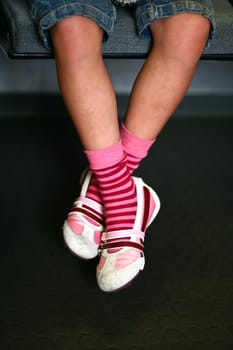 Legs of cute girl child