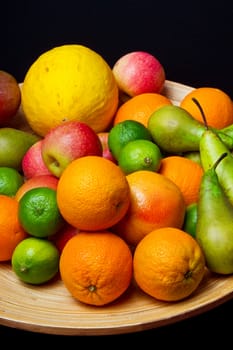Plate of fruits shot in studio