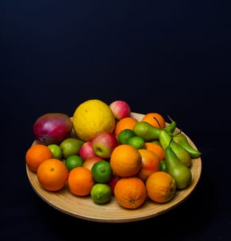 Plate of fruits shot in studio