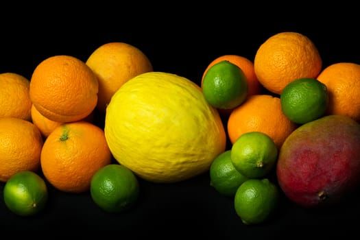 Plate of fruits shot in studio