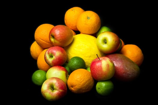 Plate of fruits shot in studio