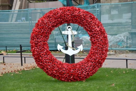 Remembrance day Royal Navy giant wreath