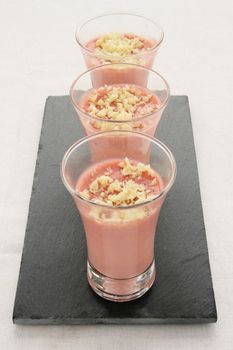 strawberry mousse canape starter