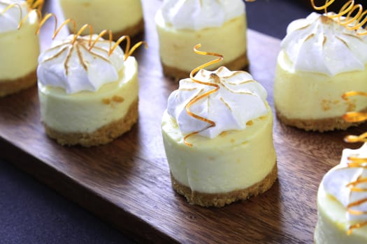plated traditional cheese cake