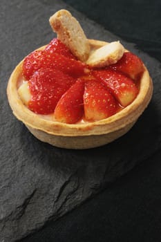 fresh strawberry tart dessert