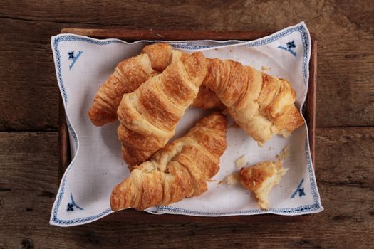 fresh baked croissant breakfast