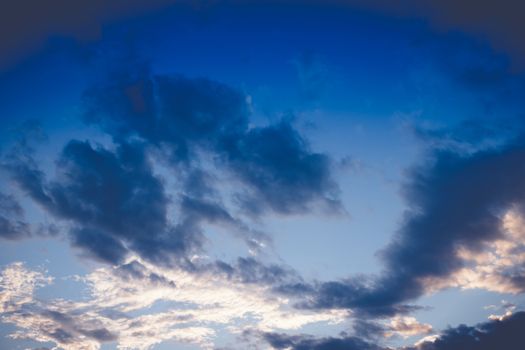 Cloudy blue sky abstract background, blue sky background with tiny clouds