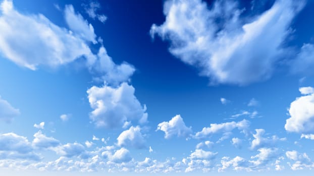 Cloudy blue sky abstract background, blue sky background with tiny clouds, 3d illustration