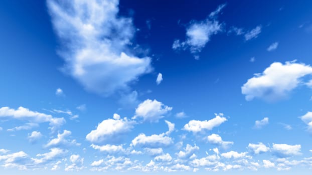 Cloudy blue sky abstract background, blue sky background with tiny clouds, 3d illustration