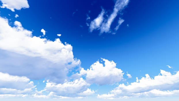 Cloudy blue sky abstract background, blue sky background with tiny clouds, 3d illustration