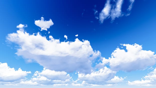 Cloudy blue sky abstract background, blue sky background with tiny clouds, 3d illustration