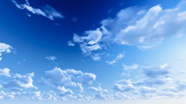 Cloudy blue sky abstract background, blue sky background with tiny clouds, 3d illustration