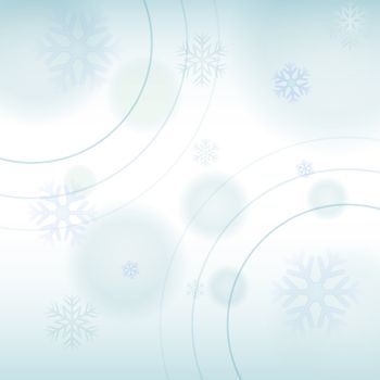 christmas holiday card, light blue background with snowflakes, winter seasonal concept