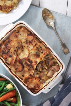 home baked lamb and leek casserole