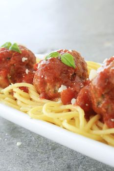 Italian meatballs in tomato sauce