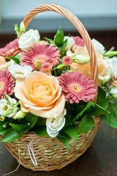 close up of beautiful wedding bouquet
