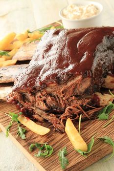 beef ribs in bbq sauce