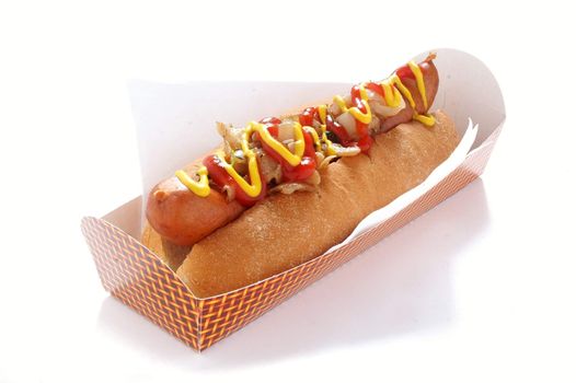 hotdog isolated on white background