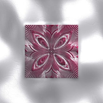 Luxury background tile with embossed fractal on leather