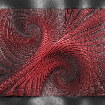 Luxury background tile with embossed fractal on leather