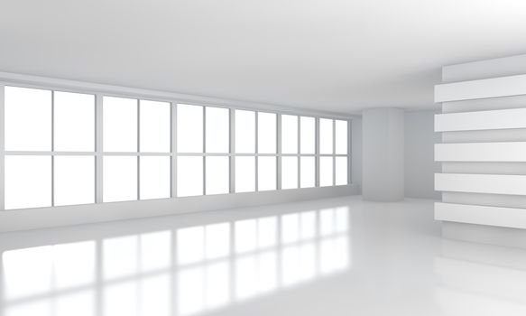 High resolution white room with window