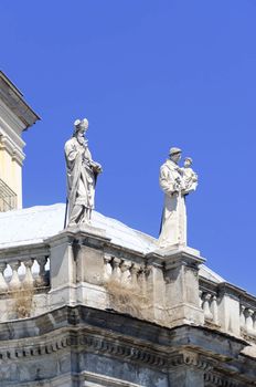 Statues of saints  on church