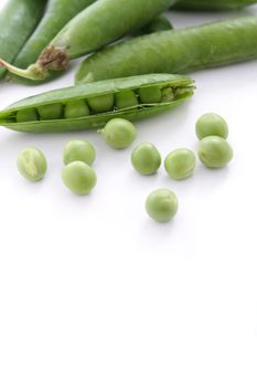 fresh garden peas in pod