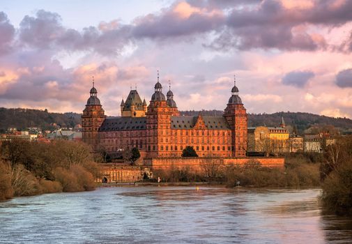 Renaissance castle Johannisburg on Main river, Aschaffenburg, Germany