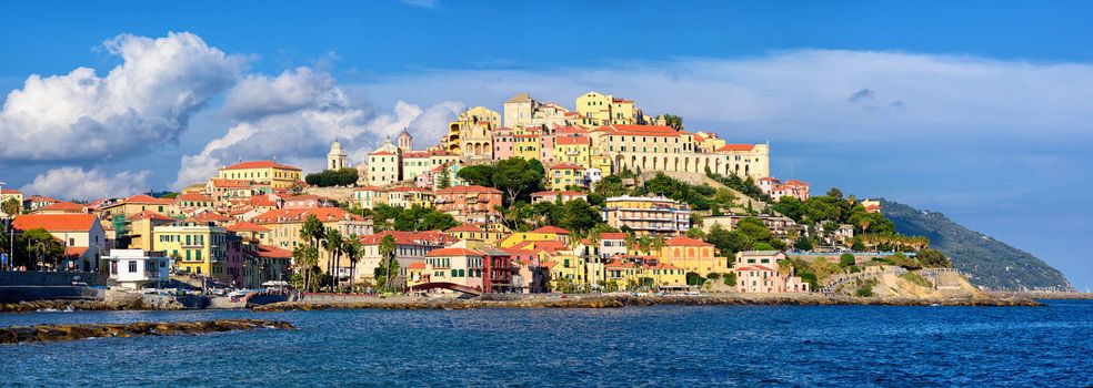 View of Porto Maurizio, the old town of Imperia, Italy