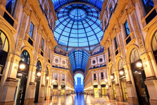 The Galleria Vittorio Emanuele II, one of the world's oldest shopping malls, Milan, Italy