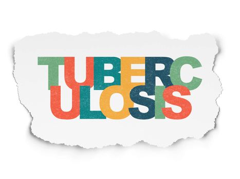 Healthcare concept: Painted multicolor text Tuberculosis on Torn Paper background