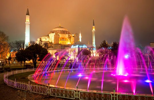 Hagia Sophia was built as christian cathedral, served as imperial mosque and is now a famous museum in Istanbul, Turkey