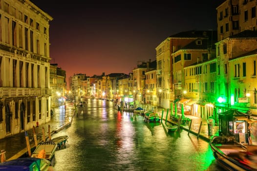 Venice, Italy, at night