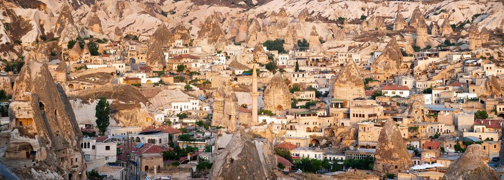 Cappadocian bizarre tuff stone formations in Goreme, central Anatolia,Turkey