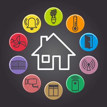 illustration of background symbolizing the smart home