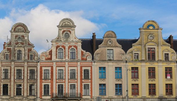 Old buildings around the Grand Place in the French Arras