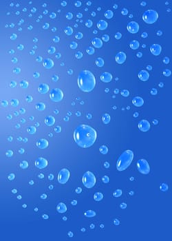Nice abstract blue background with lot of water drops