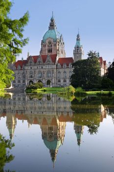 New Town Hall building (Rathaus) in Hannover Germany