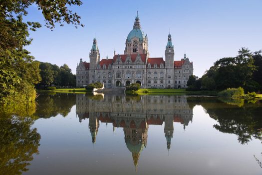 New Town Hall building (Rathaus) in Hannover Germany