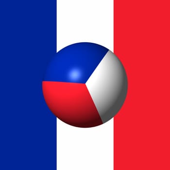 France Flag with the color blue white red.
