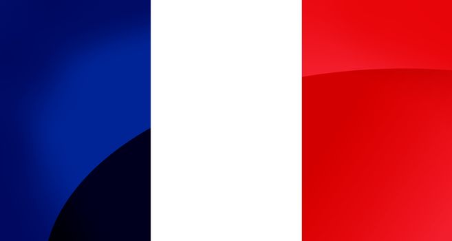 France Flag with the color blue white red.